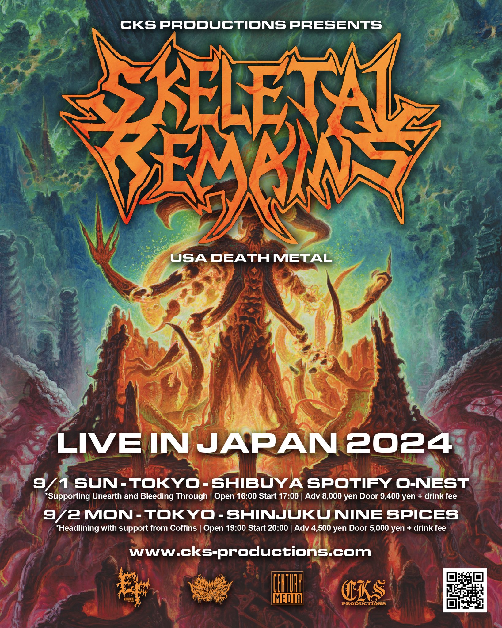 Skeletal Remains - LIVE IN JAPAN 2024 | Heavy Metal Tour（ヘヴィ